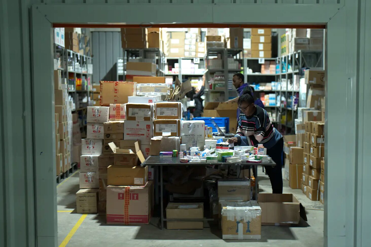 workers in a warehouse