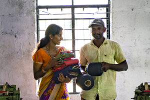 Mahesh and Jeevitha at their workshop