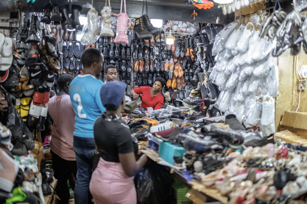 Sarah's shoe business in Kampala, Uganda